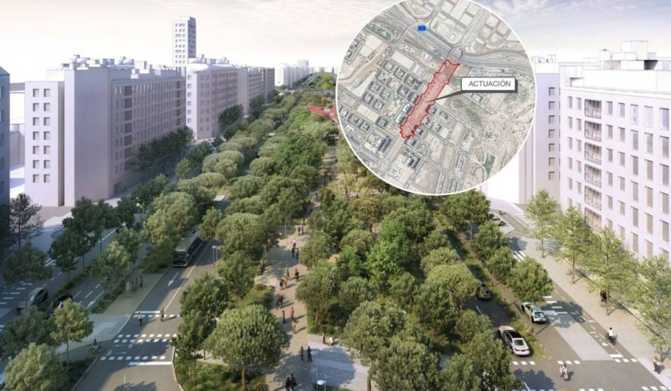 21,000 m², 875 trees, and bike lanes: this is how Madrid’s Gran Vía del Sureste will change starting in September