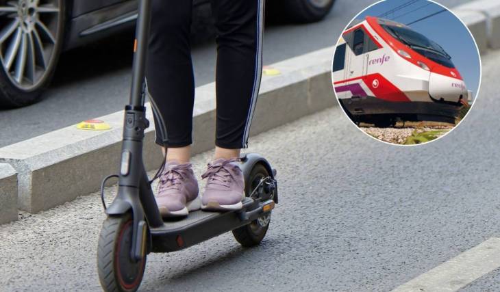 Distinto criterio en Cercanías que en Metro: así es la nueva normativa sobre el acceso con patinete al transporte público