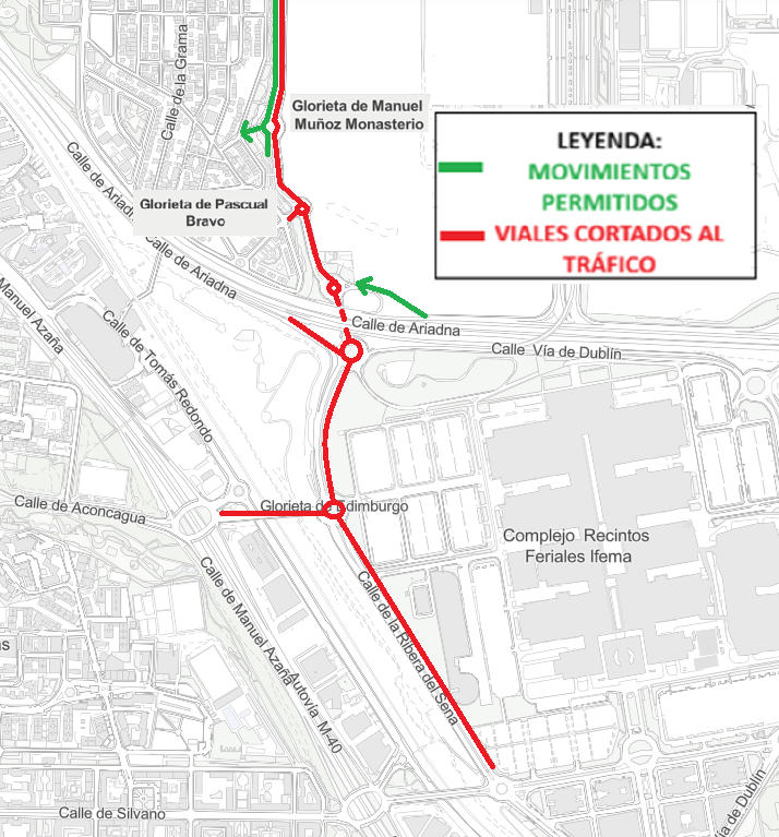 Encerramentos devido à F1® de 10 a 14 de setembro em Madrid