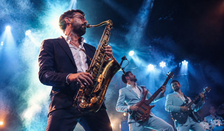 So wird die Party mit Elektro-Beats, großen Klassikern und einem Live-Saxophon, die in einem der bekanntesten Clubs des Madrider Nachtlebens stattfindet