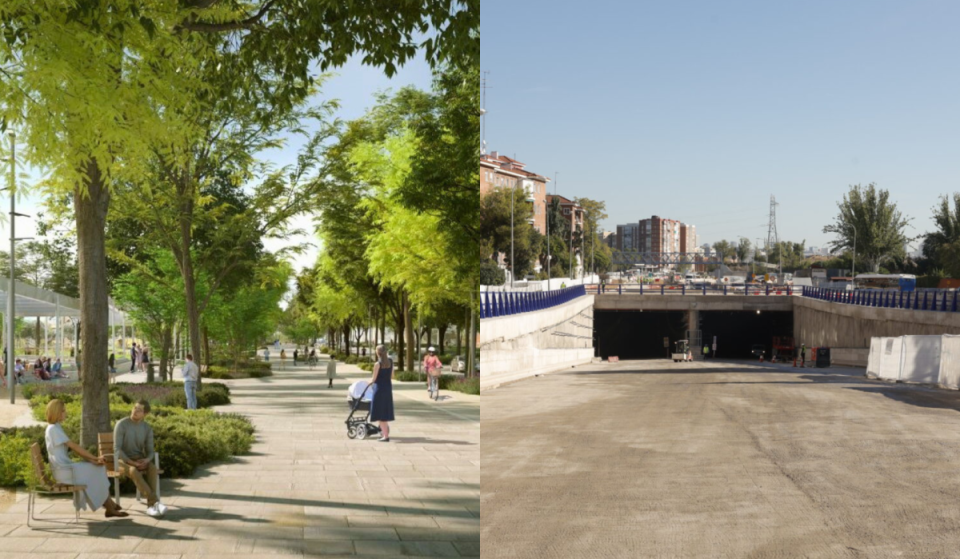 En 1968, l’A-5 a séparé plusieurs quartiers de Madrid ; 58 ans plus tard, on commence à construire une promenade verte par-dessus