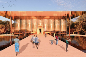 Una «estructura suspendida» acristalada: la propuesta del ganador del concurso de ideas para proteger el templo de Debod