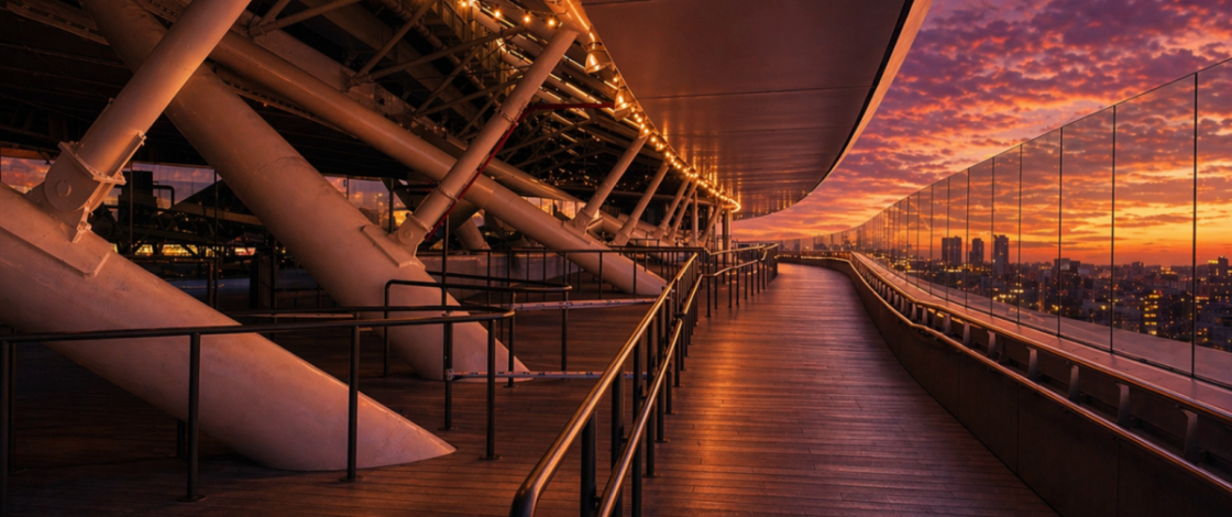 El Bernabéu abre su ‘rooftop’ con el mejor plan de Navidad: un evento inspirado en Cirque du Soleil que transforma su bar en la azotea en una estación de tren 