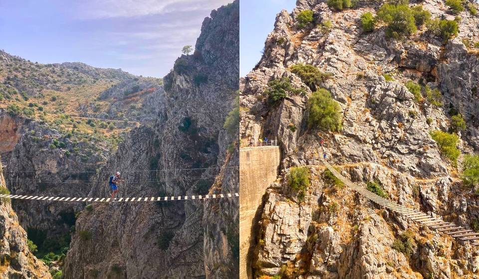 La increíble actividad que reabre a menos de 2 horas de Málaga: vías ferratas, puentes tibetanos y tirolinas en unas presa vaciada después de 50 años