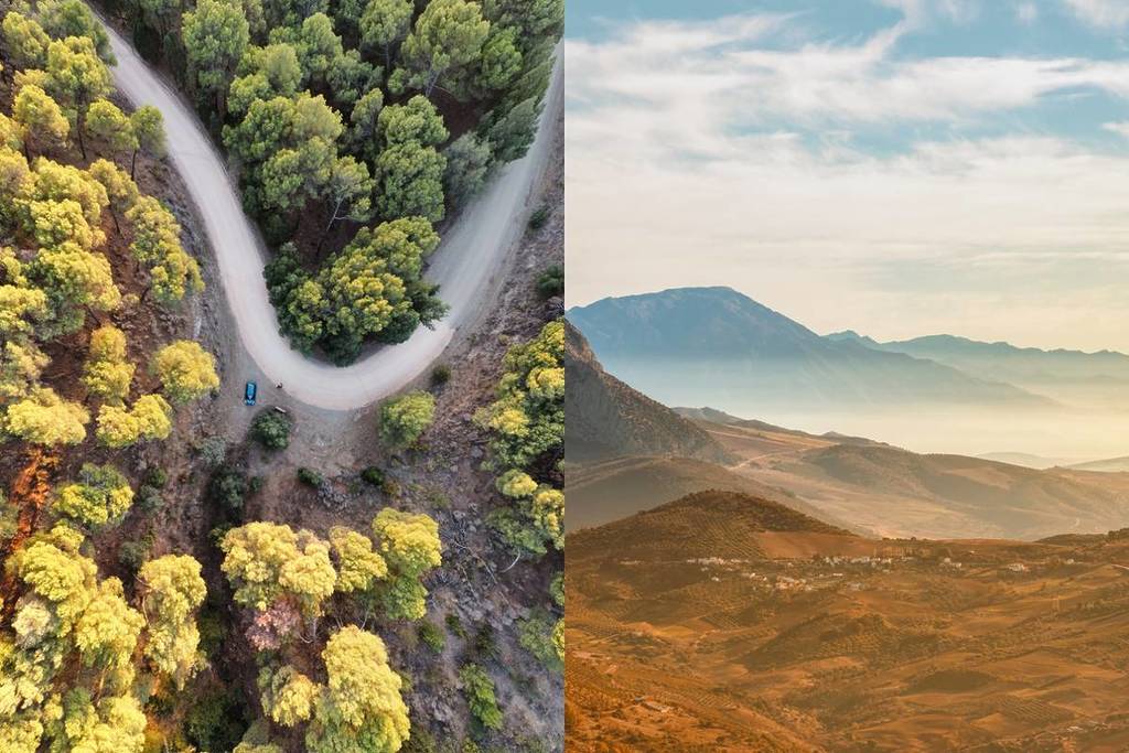 A solo 15 minutos de Málaga: el majestuoso bosque de 5.000 hectáreas que esconde cascadas, senderos, ruinas y vistas al mar