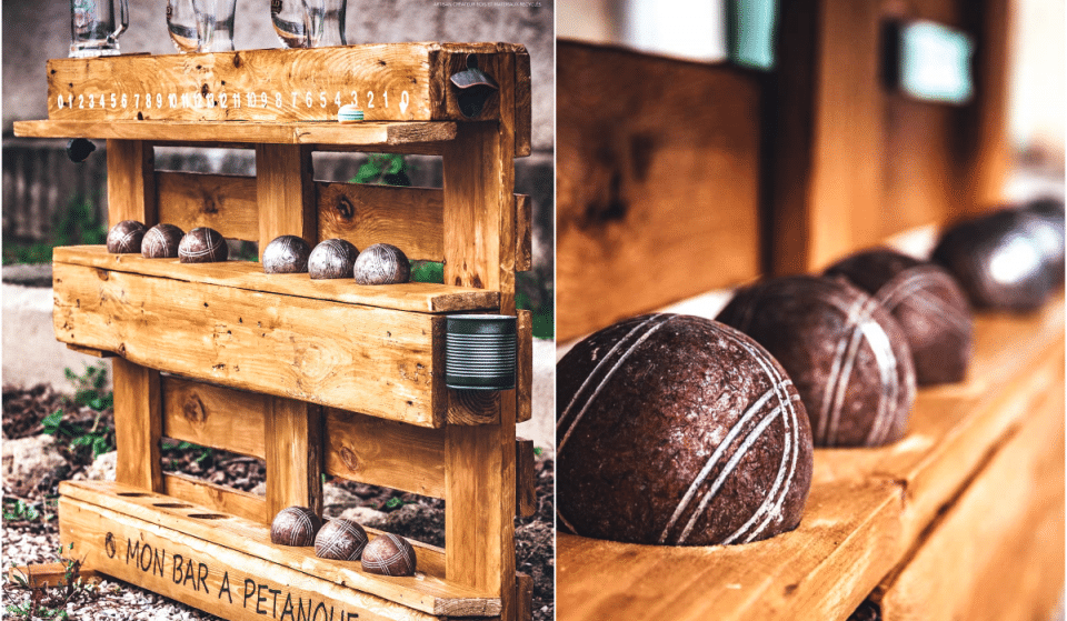 Une boutique des Bouches-du-Rhône imagine un bar à pétanque personnalisable à base de palettes !