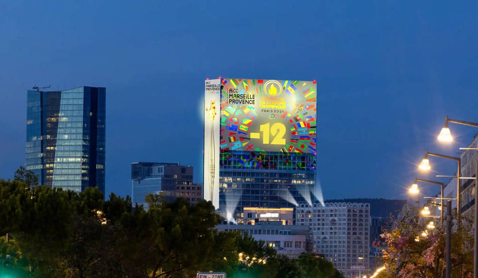 JO 2024 : pour célébrer l&rsquo;arrivée de la flamme olympique, la tour La Marseillaise sera éclairée de mille feux