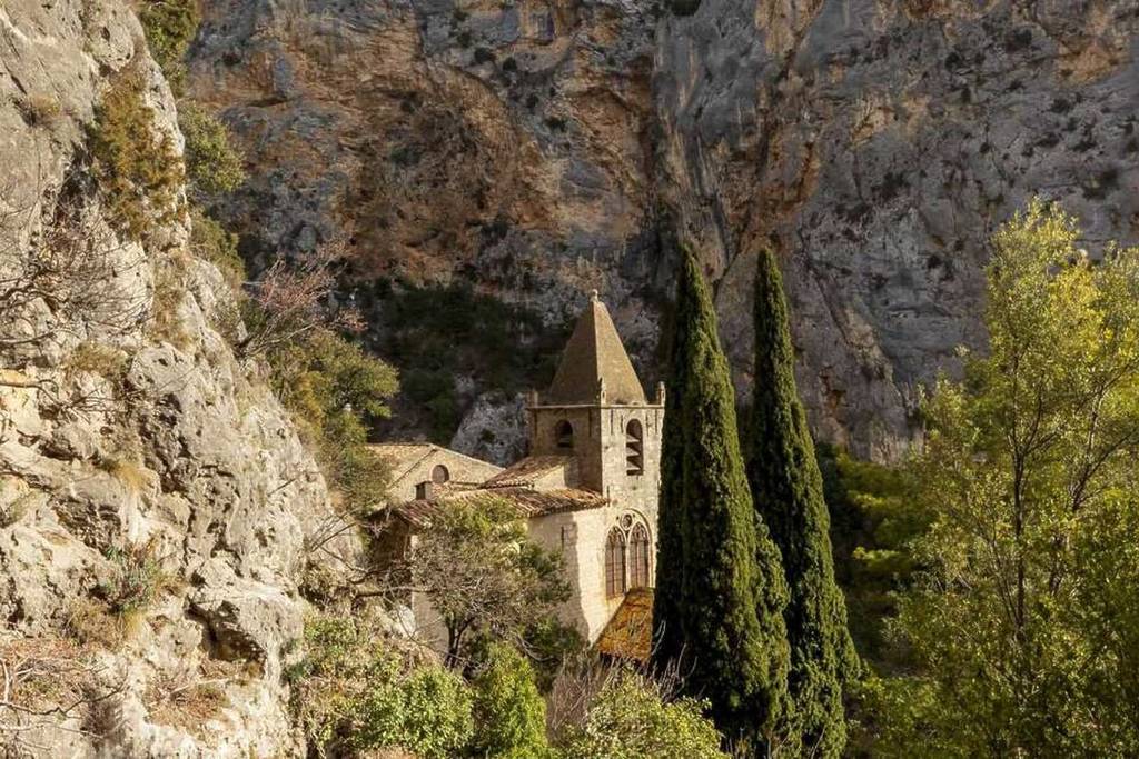 Provencal village Moustiers-Sainte-Marie near Marseille