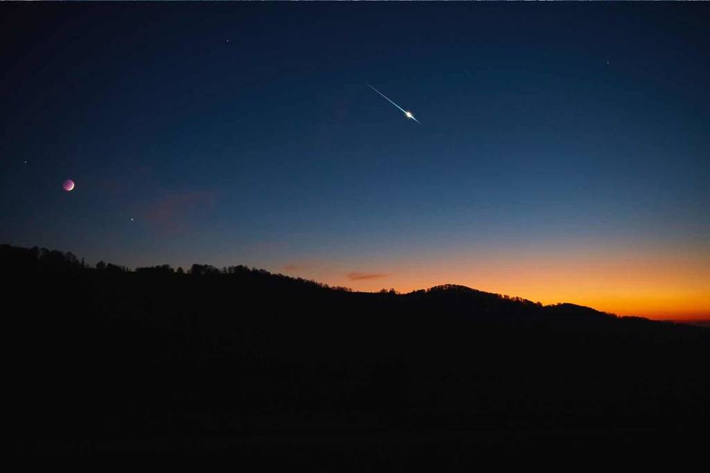 Pluie d'étoiles filantes des Lyrides en avril