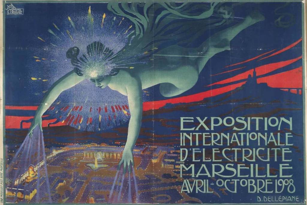 Poster on display at the Art Nouveau – Art Deco. Marseille at the Heart of Styles exhibition
