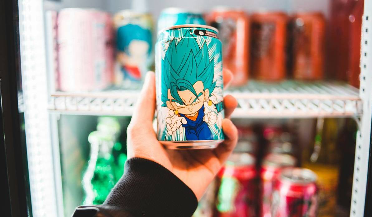 Bibita di Dragon Ball in uno dei supermercati asiatici di Milano
