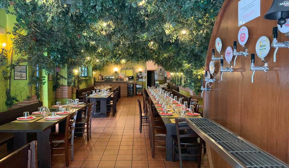 Dans ce restaurant, on peut manger italien et boire du cidre à volonté