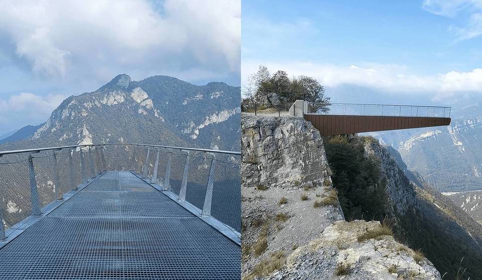 Eine Stunde von Mailand entfernt kannst du kostenlos in 250 Metern Höhe über dem Boden spazieren gehen: die transparente Brücke, die Schwindelfreien herausfordert.