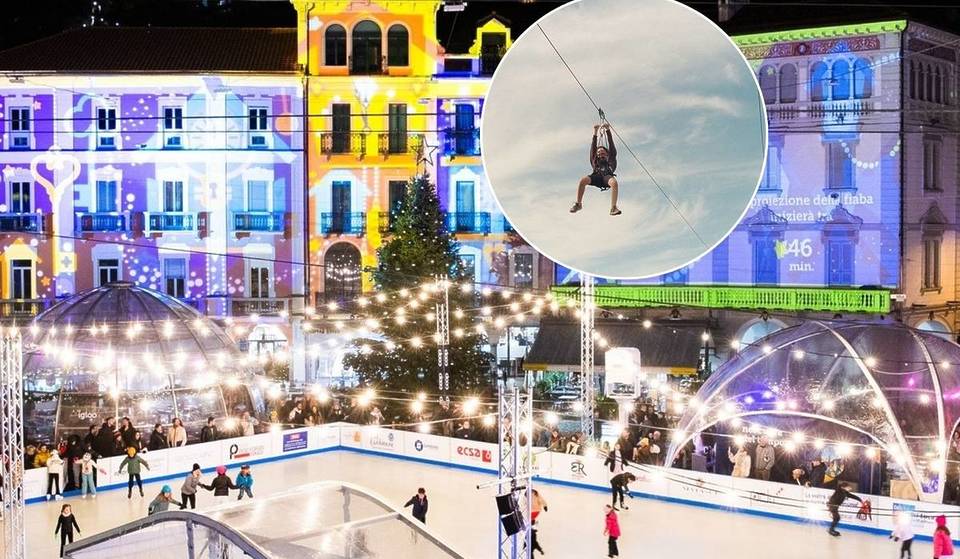 Less than 2 hours from Milan: the Christmas market with Zip Line, mini golf on ice and gondola karaoke
