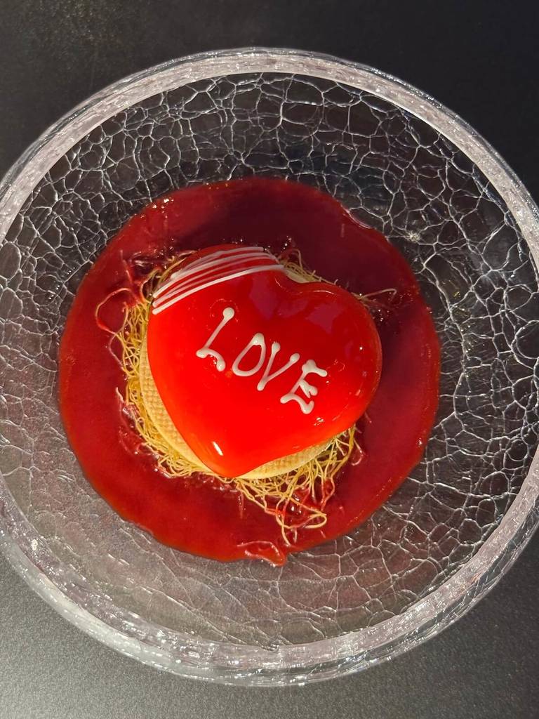 Desserts de la Saint-Valentin avec un cœur