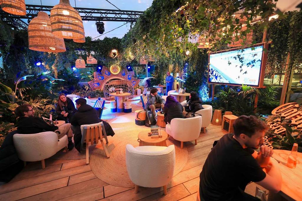 Casa Corona in Milan, where you can watch free DJ sets and Olympic competitions
