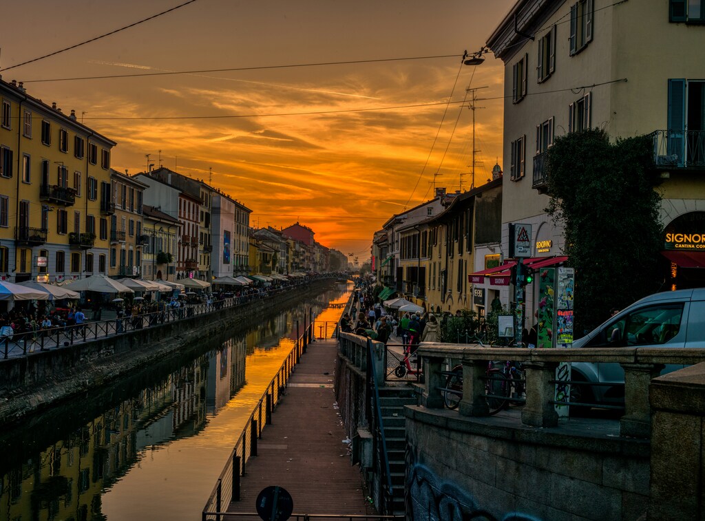 navigli al tramonto
