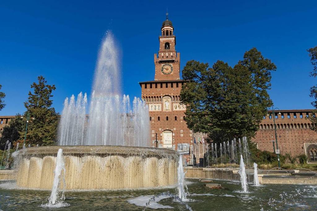 Sforza Castle, which houses the Egyptian Museum of Milan