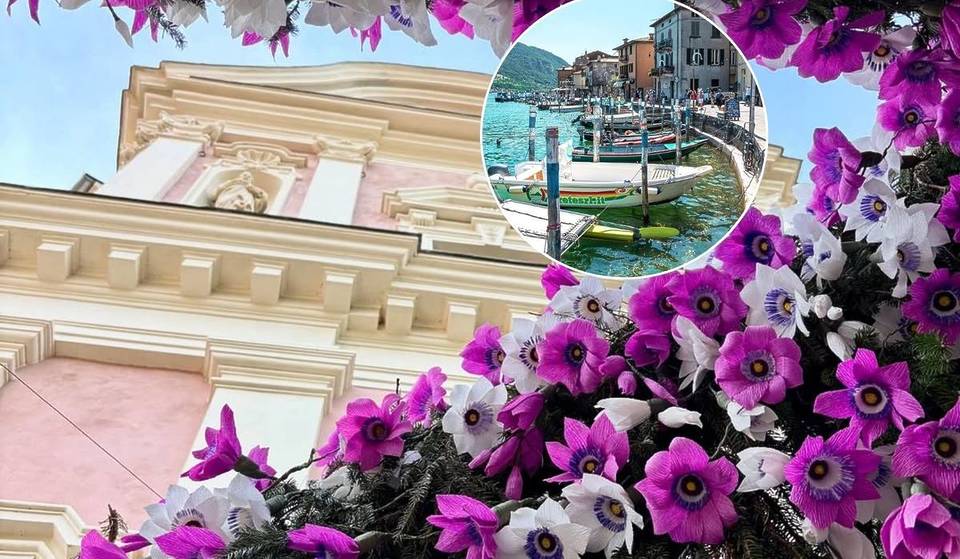 A dos horas de Milán hay un pueblo que, durante una sola semana, se transforma en un jardín encantado con 200 000 flores de papel hechas a mano