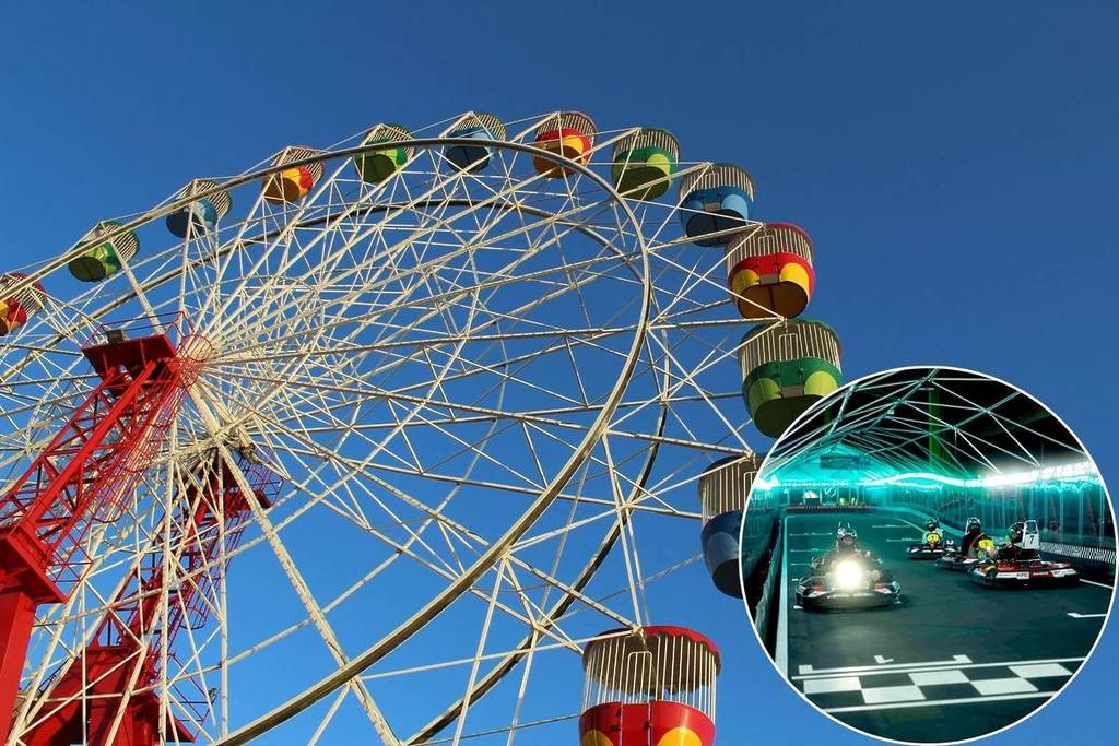 Ruota panoramica e pista gokart