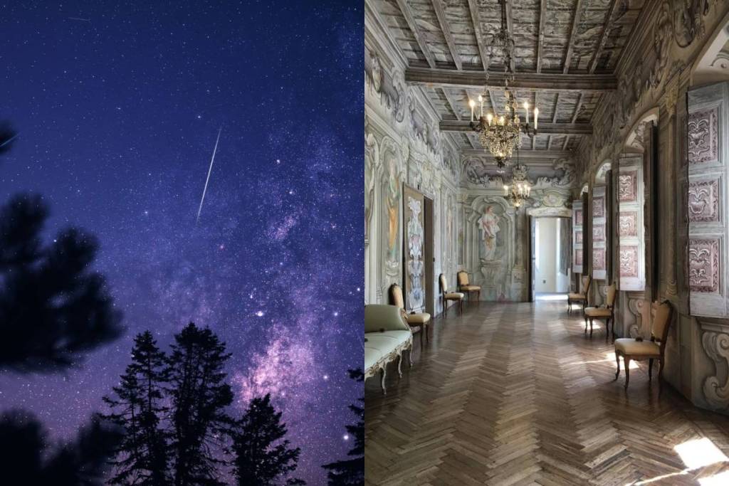The villa’s Italian-style garden, where you can stargaze