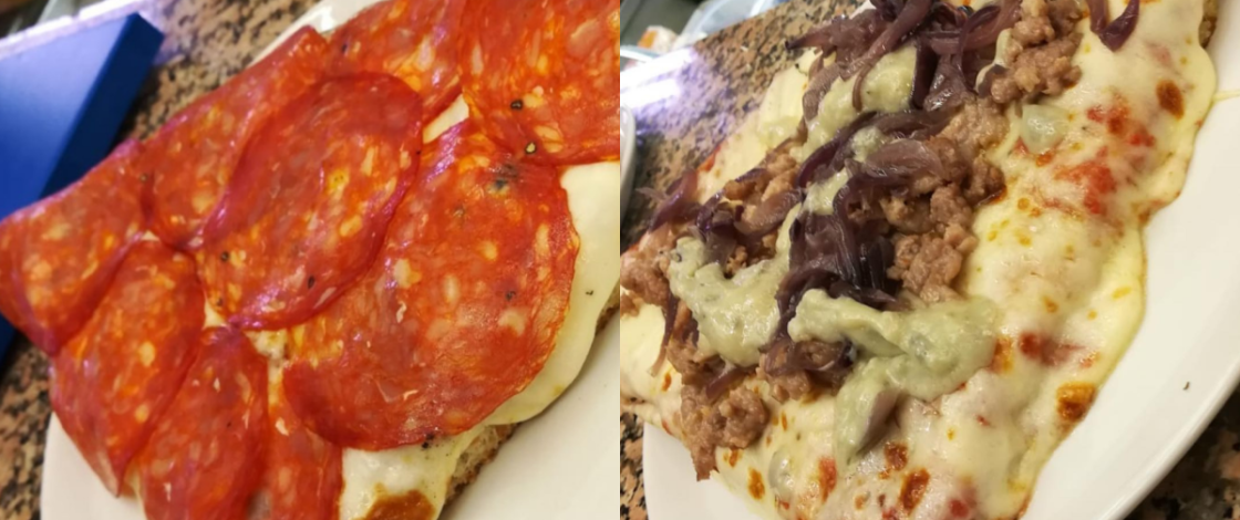 Es gibt nur wenige Tische, und hier werden große Stücke Mailänder Pizza à 400 Gramm gebacken: das gemütliche Lokal im Stadtteil Cermenate, wo man schon ab 4 Euro essen kann