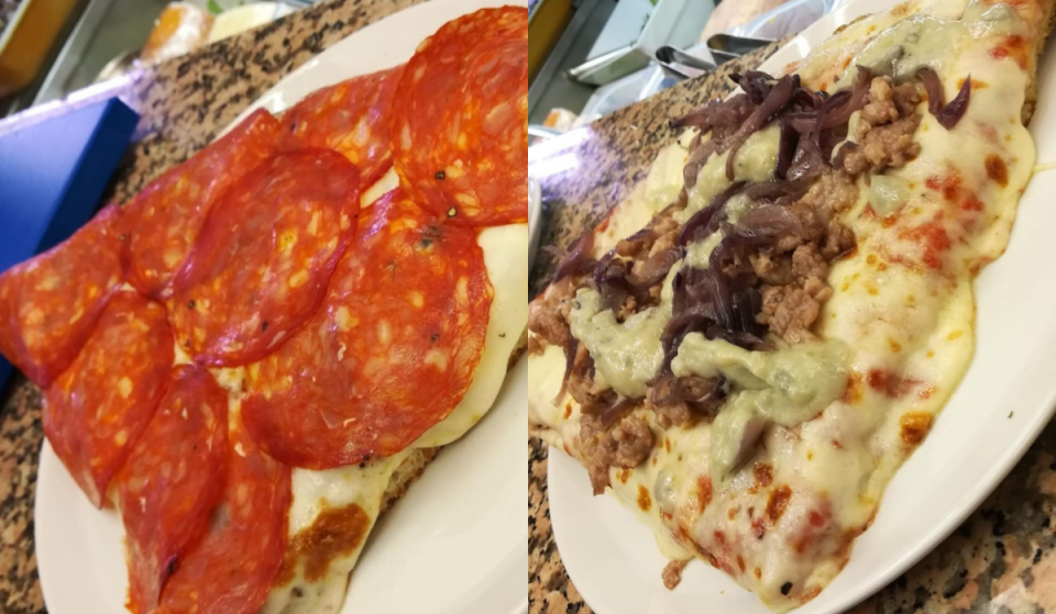 Es gibt nur wenige Tische, und hier werden große Stücke Mailänder Pizza à 400 Gramm gebacken: das gemütliche Lokal im Stadtteil Cermenate, wo man schon ab 4 Euro essen kann