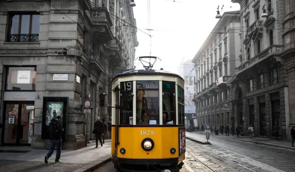 In 1928, Milan put 502 innovative “Carrelli” model streetcars into service; today, 125 of these iconic yellow trams with wooden seats still run on the city’s tracks like true traveling monuments