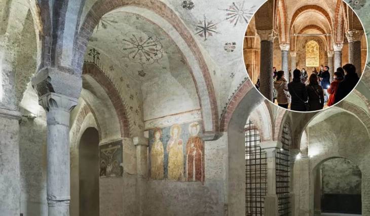 Nel 1030, Milano fondò un’antichissima chiesa sotterranea nel vero centro geometrico della città; oggi la Cripta di San Sepolcro riapre periodicamente alle visite, svelando intatti i pavimenti in pietra d’epoca romana e gli affreschi medievali