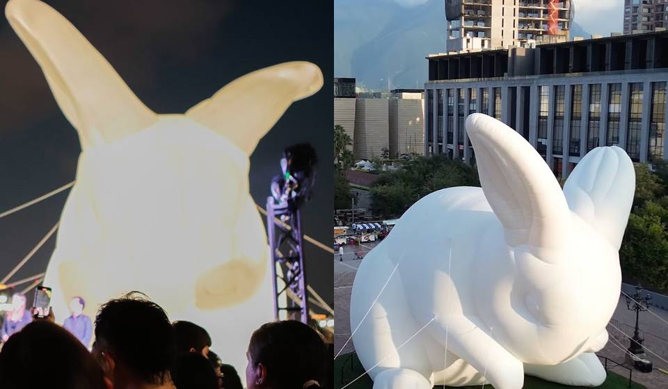 Conoce el tierno conejo gigante que brilla en Monterrey: así es Intrude XXL, una impresionante obra que invita a reflexionar sobre el medio ambiente