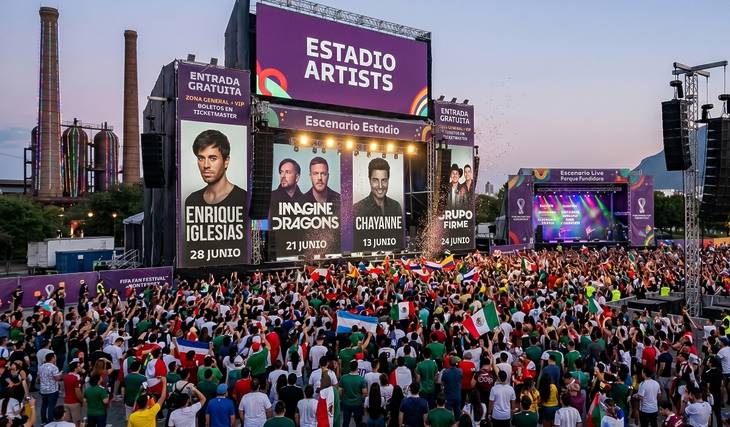 The FIFA Fan Festival comes to Monterrey with 34 days of festivities and free admission: check out the lineup featuring Imagine Dragons and Grupo Firme