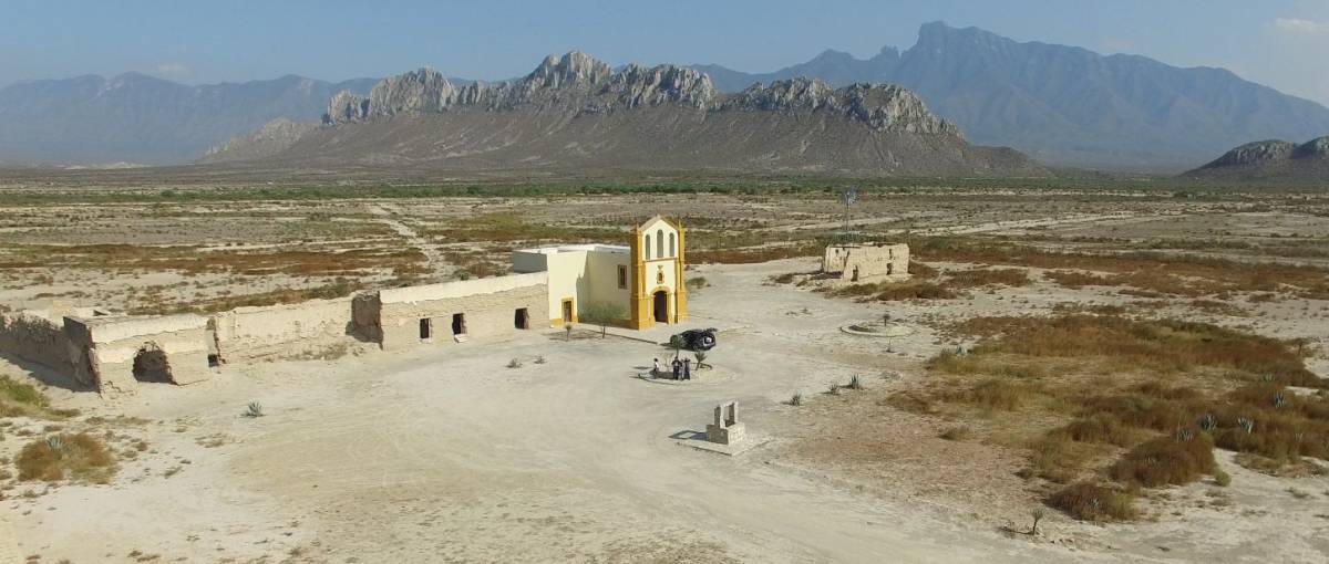 Vista aérea de la ex Hacienda de San Antonio del Muerto en Nuevo León.