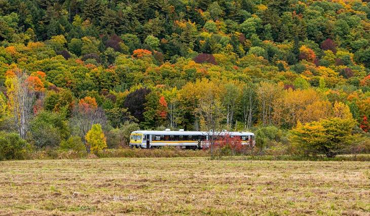 Le fleuve, les couleurs et une voie ferrée iconique &#8211; on prend ce train à moins de 4h de Montréal