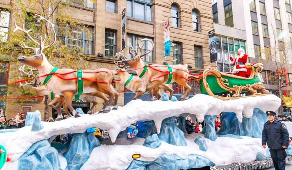Santa visits Montreal for a downtown parade in November