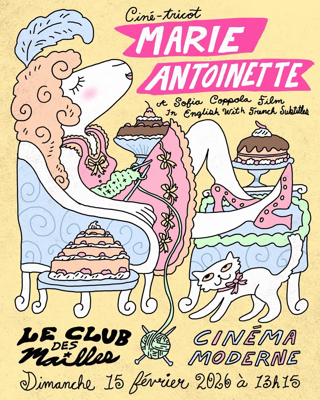 Sofia Coppola's Marie Antoinette - movie knitting at the Cinéma