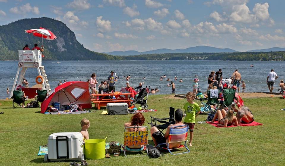 Just 1 hour and 40 minutes from Montreal—this lovely lake across from Mont Pinacle offers the most beautiful view in the region, and you can swim there all summer long