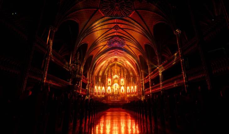 This fall, light projections and magical music fill the heart of the Notre-Dame Basilica in Montreal