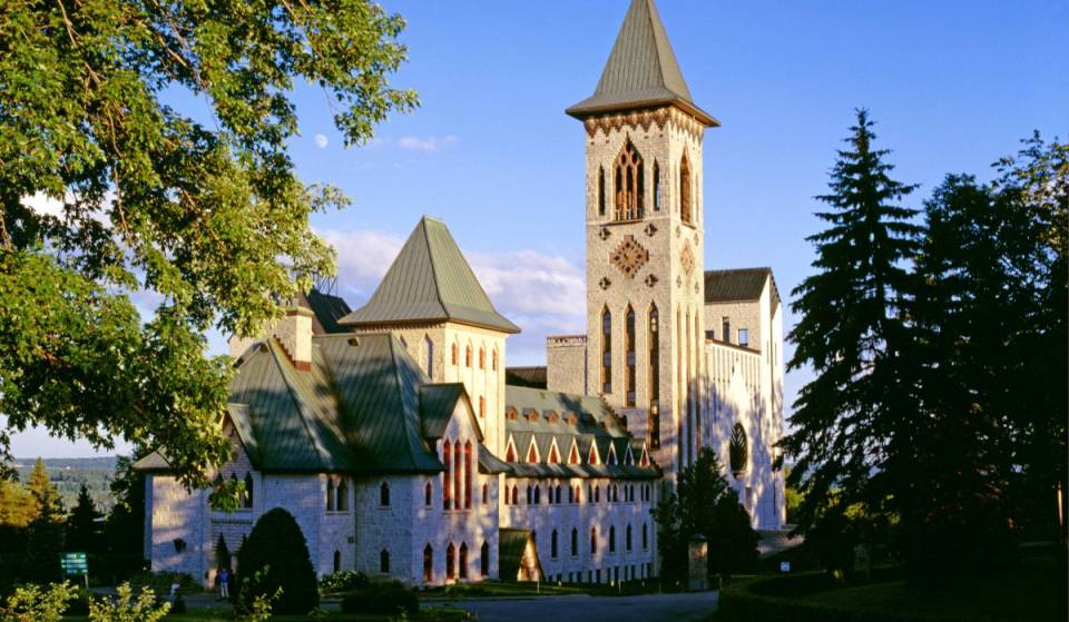 Just 1.5 hours from downtown Montreal—apple picking like in a fairy tale at the very pretty Abbey of Saint-Benoît-du-Lac