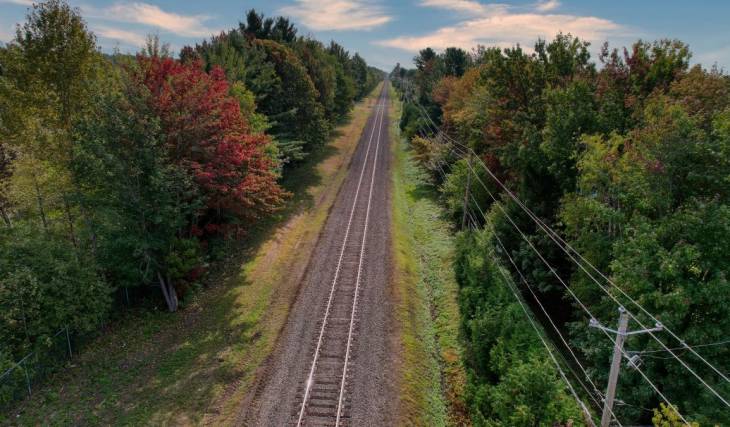 55 minutes from downtown Montreal—a very pretty riverside village accessible by public transit and worth visiting this fall
