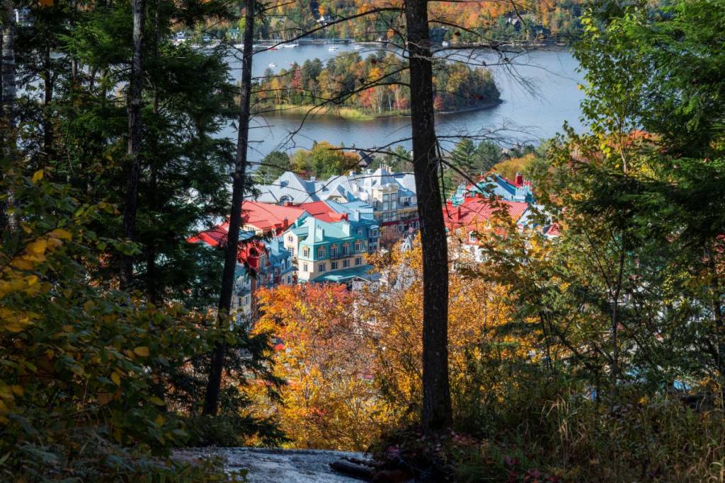 Just 1 hour and 55 minutes from downtown Montreal—a “Little Switzerland” in the Quebec mountains to visit this fall