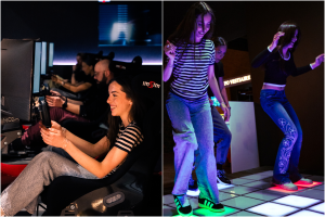 Un espace de loisir de 3000 m2 avec karaoké, arène d’e-sport en réalité virtuelle – la première de France, simulateur auto, dancefloor intelligent, fléchettes et restaurant à tester à 30 mn de Nice