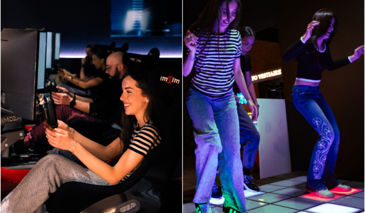 Un espace de loisir de 3000 m2 avec karaoké, arène d’e-sport en réalité virtuelle – la première de France, simulateur auto, dancefloor intelligent, fléchettes et restaurant à tester à 30 mn de Nice