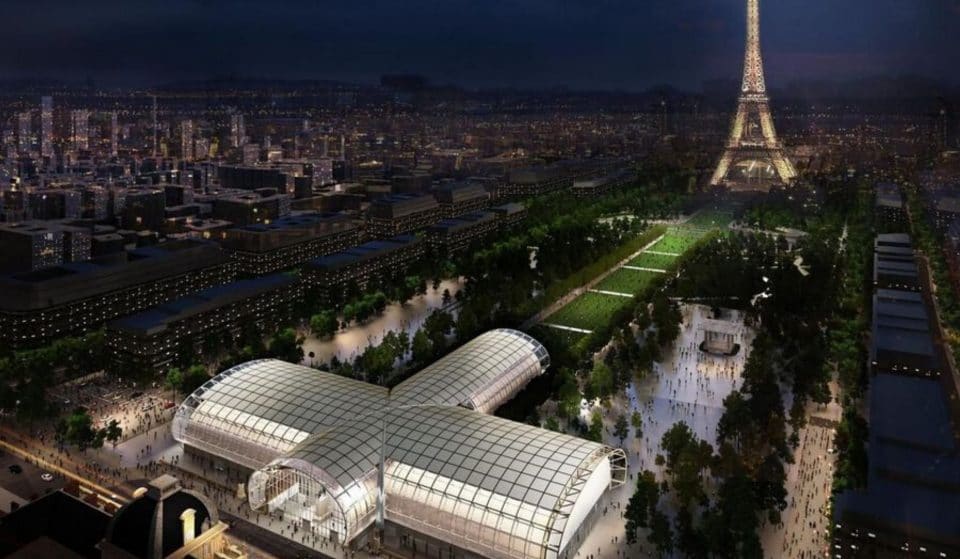 Un Grand Palais éphémère est en construction au pied de la Tour Eiffel !