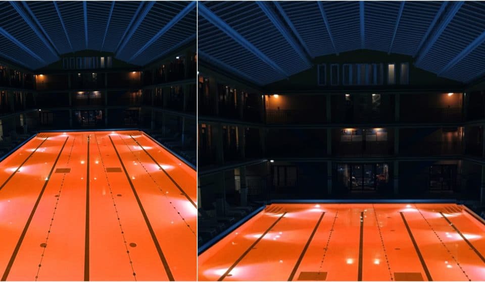 Paris : pour Halloween, la piscine de l&rsquo;Hôtel Molitor tout d&rsquo;orange vêtue !