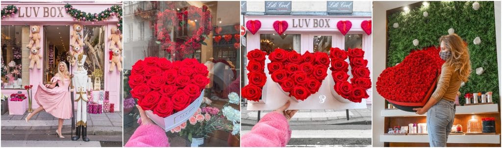 boutique Paris Atelier Luvbox Box roses spot Instagrammable