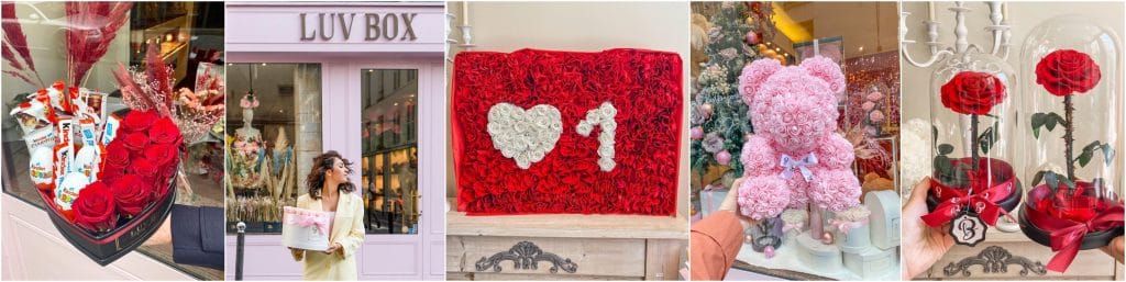 boutique Paris Atelier Luvbox Box roses spot Instagrammable