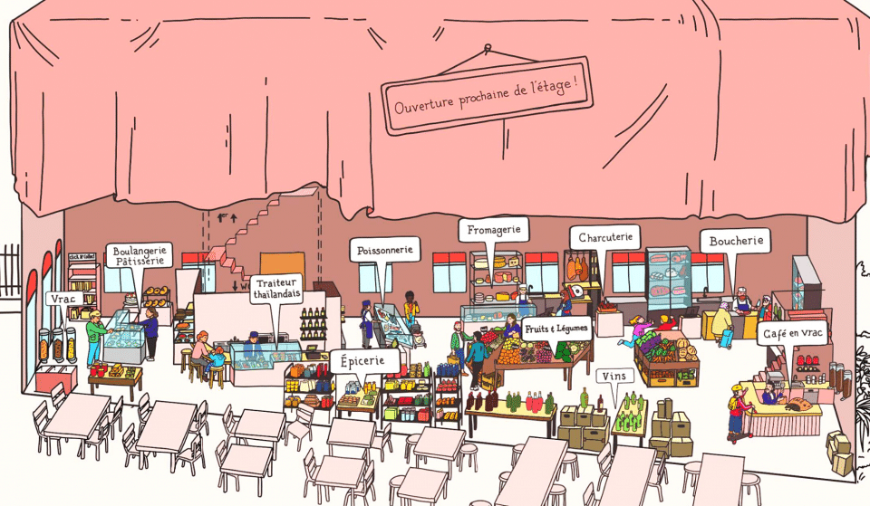 « Douze » : la terrasse de la Halle gourmande de 1000 m2 ouvre enfin dans le 12ème arrondissement de Paris !