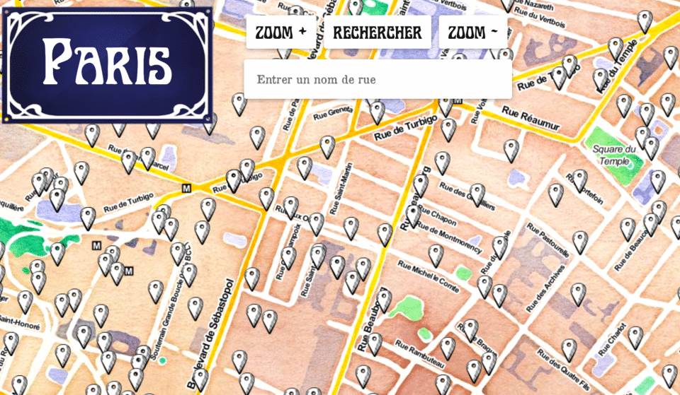 Cette carte interactive génialissime vous raconte l&rsquo;histoire des noms de rues de Paris !