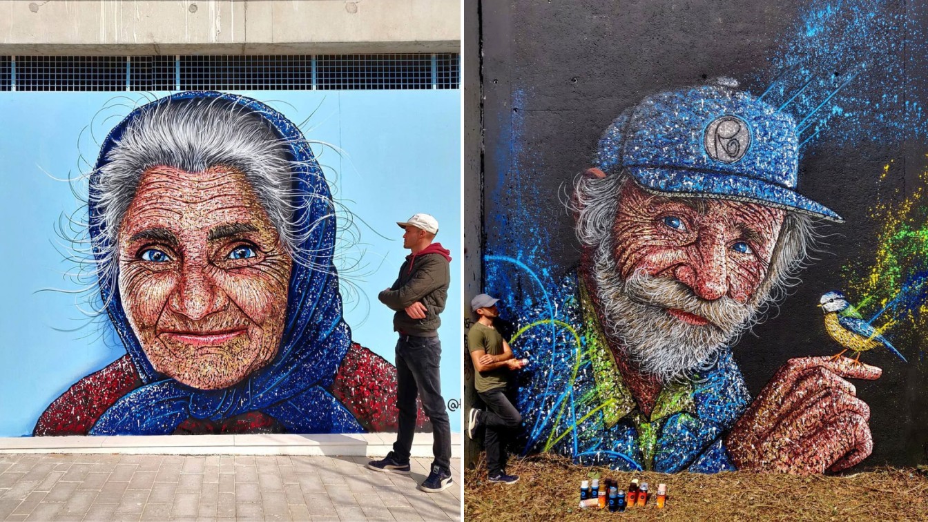 Art urbain les portraits empreints d'humanité du street artiste RAST