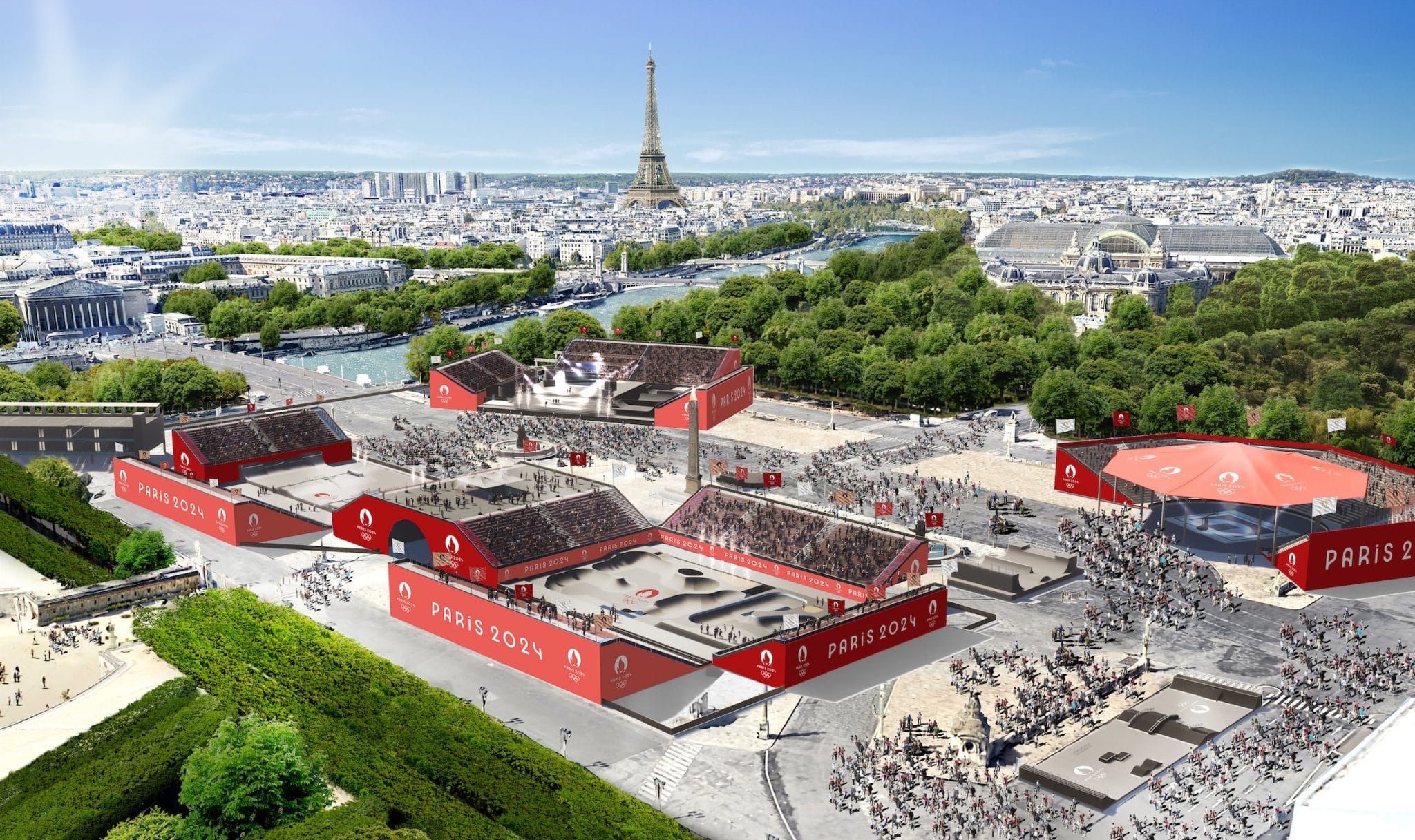 Jeux Olympiques de Paris 2024 un site olympique sensationnel installé Place de la Concorde